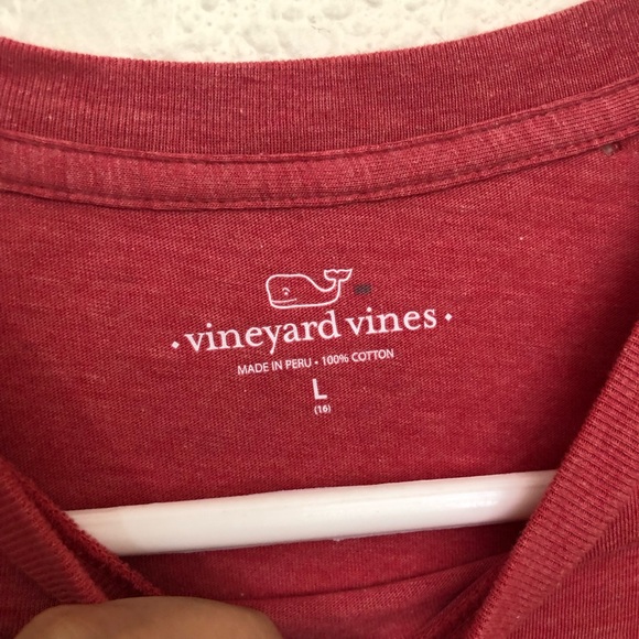 VINEYARD VINES Girls Large (16) Santa Hat Whale Christmas Long Sleeve Tee FLAW - Picture 10 of 12